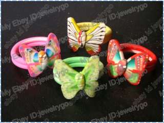 50pcs Wholesale Lots Colorful Mix Polymer Clay Rings Jewellery Free 