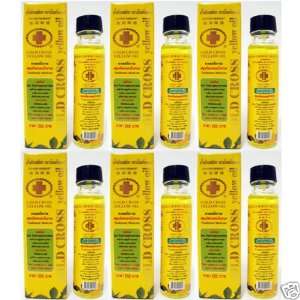  Lot of 6 Bottles of Thai Herbal Gold Cross Yellow Oil 24ml 