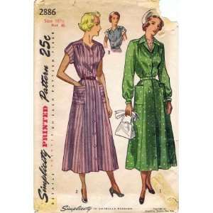   Pattern Misses Shirtdress Size 16 1/2 Bust 35 Arts, Crafts & Sewing