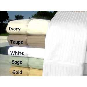   OLYMPIC QUEEN WHITE PIN STRIPE SHEET SET BY MARRIKAS