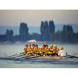  Womens Eights Rowing Team in Action, Vancouver Lake 