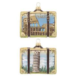 Personalized Italy Suitcase Christmas Ornament 