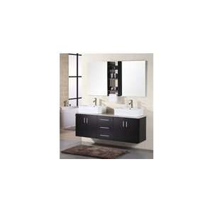  Design Elements Ava 61in Double Bathroom Vanity Set DEC004 