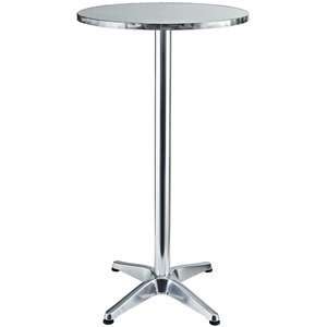  Elevate Modern Round Aluminum Outdoor Bar Table Patio 