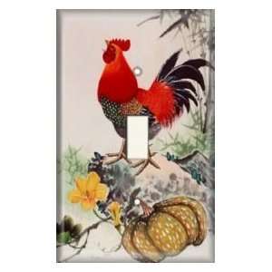  Single Switch Plate   Rooster Crow