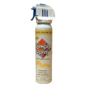 Deval Products Simply Spray Soft Fabric Paint 2.5 Ounces Brite Yellow 