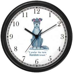  Mongrel Dog Cartoon or Comic   JP Animal Wall Clock by 