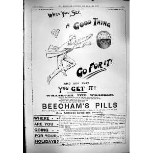  1900 Advertisement Beechams Pills St. Helens Lancashire 