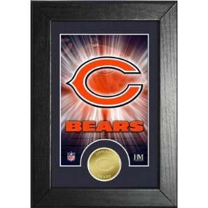    Chicago Bears Gold  Tone Bronze Coin Frame 