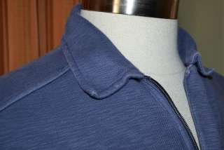 Tommy Bahama RELAX BLUE COTTON CASUAL HALF ZIP PULLOVER ARUBA SWEATER 