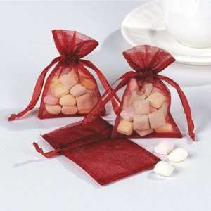  Romantic Rose Mini Organza Bags   Party Favor & Goody Bags 