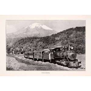  1911 Halftone Print Mexico Popocatepetl Volcano Steam 
