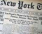 LEO FRANK Guilty of Mary Phagan Murder 1913 Newspaper  