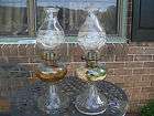 Pair Vintage Antique Risdon Kerosene Oil Lamps Home Sw