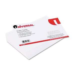  Universal  Ruled Index Cards, 5 x 8, White, 100 per Pack 