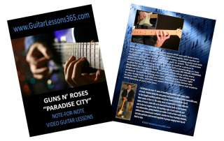 Guns N Roses Paradise City Note For Note Guitar Lessons DVD