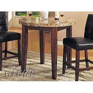  Acme Furniture Bologna Marble Dining Room Table 3 piece 