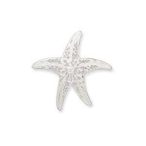  Sterling Silver Designer Starfish Pendant Jewelry