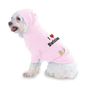  I Love/Heart Dieticians Hooded (Hoody) T Shirt with pocket 