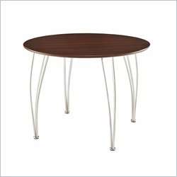 dhp bentwood round dining table in espresso 374608 table only chairs 