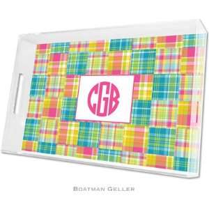  Boatman Geller Lucite Trays   Madras Patch Bright (Large 