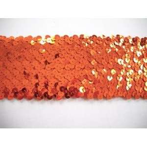   Wide Copper Stretch Sequins Trim By The Yard Arts, Crafts & Sewing