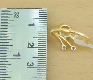 14 CT GOLD DIAMOND JEWELRY RING YELLOW AQUAMARINE GEMST  
