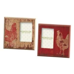 Rooster and Hen Mini 2x3 Picture Frame Set 