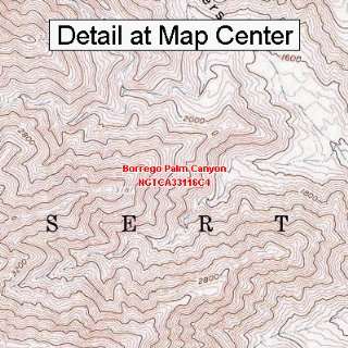  USGS Topographic Quadrangle Map   Borrego Palm Canyon 