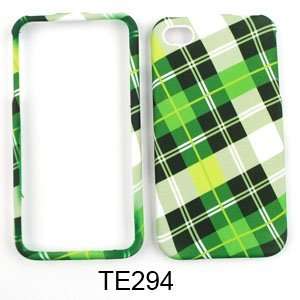  CELL PHONE CASE COVER FOR APPLE IPHONE 4 GREEN PLAID Cell 