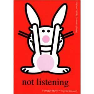  Happy Bunny Not Listening Sticker Toys & Games