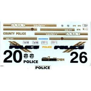    1/43 Chatham County, Burbank Police Decals
