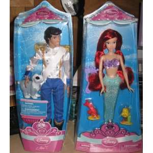   12 Princess Couple Dolls   Ariel & Prince Eric 