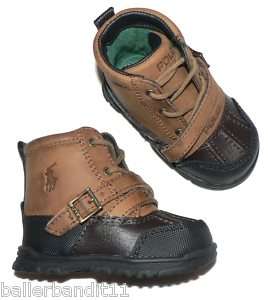 Polo Ralph Lauren infant baby crib shoes Tavin boots  