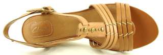 CLARKS LAGUNA COVE Tan Womens Shoes Cork Wedge 8 M  