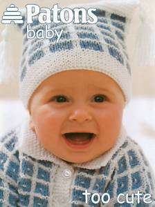 KNIT PATTERNS BABY SWEATERS HAT BOOTIES HOODED CARDIGAN  