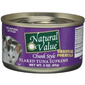   Natural Value Cat Food Chunk Style   Flaked Tuna Supreme