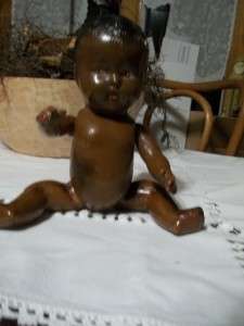 Vintage Antique Composition black baby doll compo baby doll pickininny 