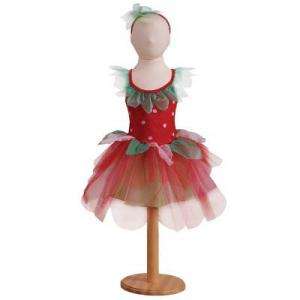 Strawberry Fairy Childrens Girls Fancy Dress Costume  