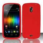 For Verizon Samsung Galaxy Nexus 4G I515 Red Rubber Gel Silicone Skin 