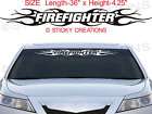 108 FIREFIGHTER TRIBAL FLAME Decal Vinyl Sticker Truck