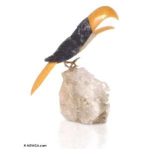  Gemstone sculpture, Blue  Toucan