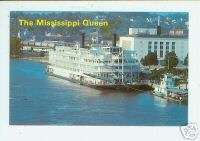 Mississippi Queen @ Burlington IA Postcard  