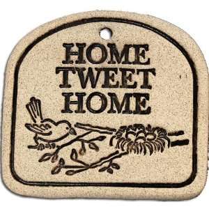    Amaranth Stoneware Home Tweet Home Plaque Patio, Lawn & Garden