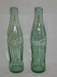 Vintage Coca Cola 10 Oz Hobbleskirt Soda Bottles 2 pcs.  