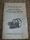 FAIRBANKS MORSE Type N Owners Manual Reprint Hit and Miss Gas Engine 