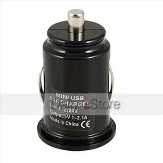 Mini Bullet Dual USB 2 Port Car Charger Adaptor for iPhone 4 4g iPod 