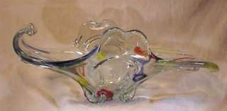 Vintage 1950s Murano Art Glass Hollywood Regency Bowl  