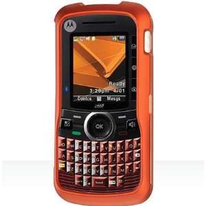 Motorola Clutch i465 Snap On Rubber Cover Case (Orange) Cell Phones 