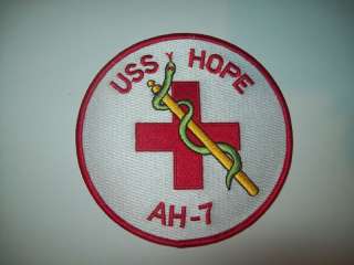 AH 7 USS HOPE Hospital Ship Military PATCH  